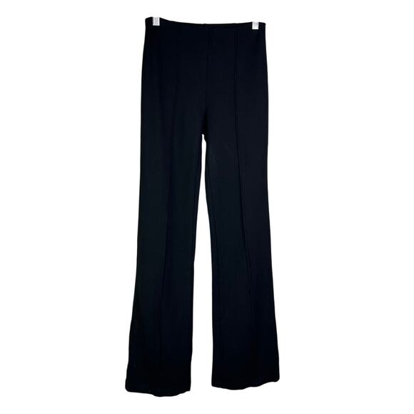 Lysse Pants Womens Black Center Seam Stretch Slight Flare Hem Leggings - Picture 1 of 9